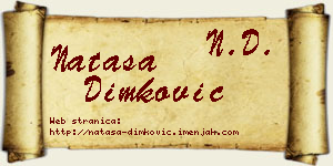 Nataša Dimković vizit kartica
